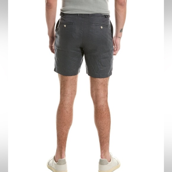 ONIA Linen Blend Breathable Chino Shorts Mens Sz‎ 36 Light Dark Gray 10" - Picture 3 of 11